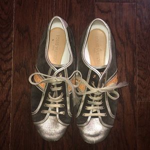 Louis Vuitton Authentic gold and brown sneakers